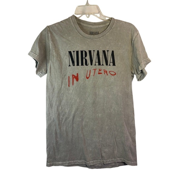 Nirvana In Utero T Shirt Gray Short Sleeve Graphic Band Tee Size S - Picture 2 of 5